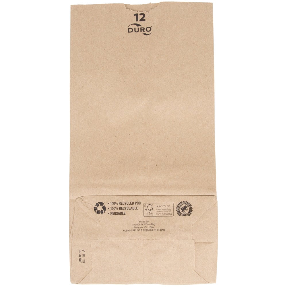 Custom Number 12 lb. Paper Bag 400/Bundle