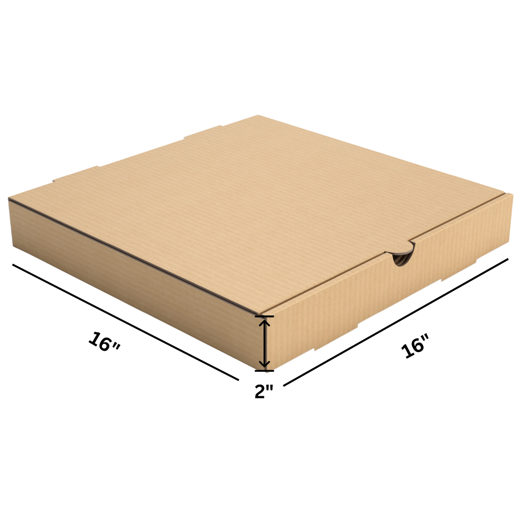 Custom Pizza Boxes - 16" x 16" x 2" - 50/Bundle