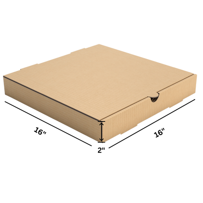 Custom Pizza Boxes - 16" x 16" x 2" - 50/Bundle