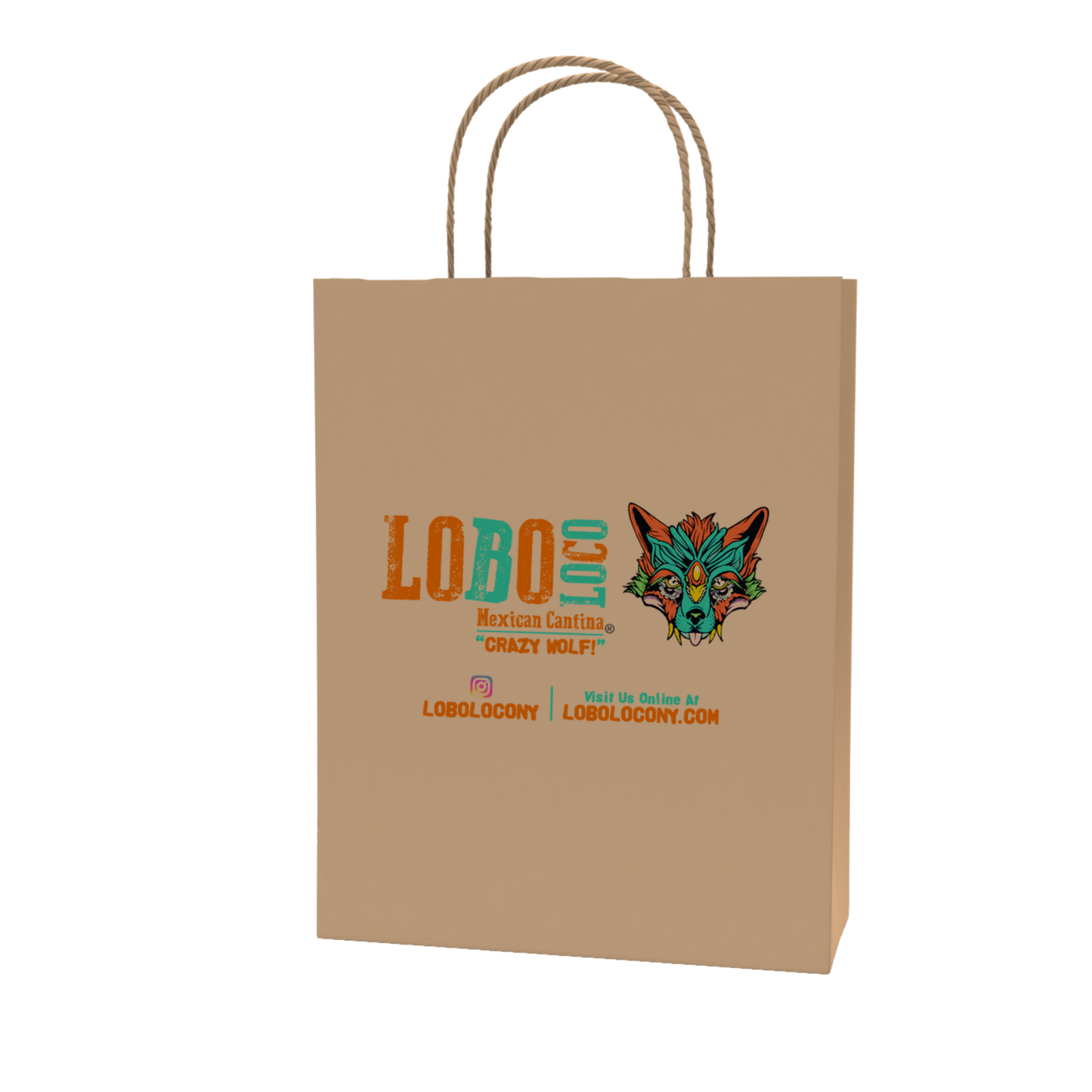 Custom Paper Handle Bag "Missie" - 10 x 5 x 13"