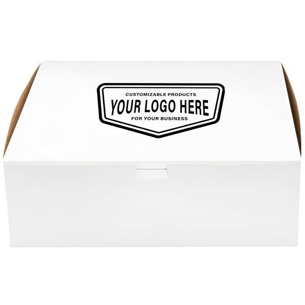 Custom Bakery Box 10" x 10" x 4" -100/Bundle