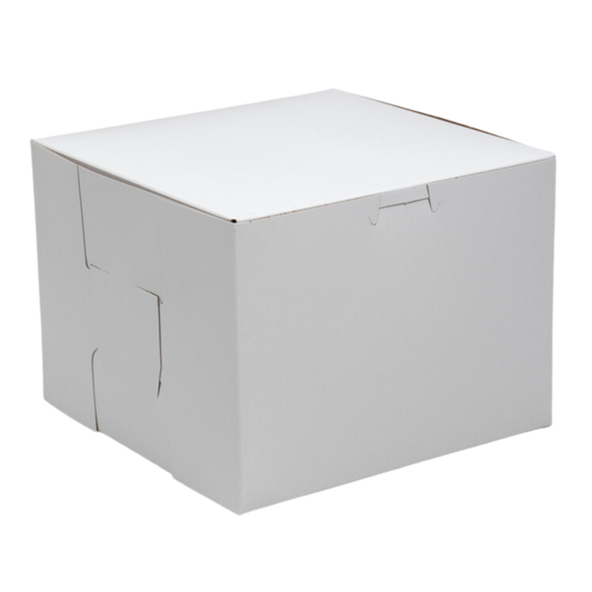 Caja de panadería personalizada 08" x 08" x 6" -100/paquete