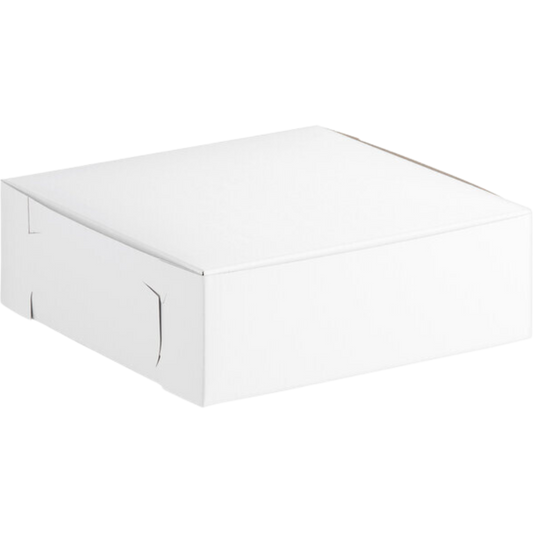Caja de panadería personalizada 09" x 09" x 3" -100/paquete