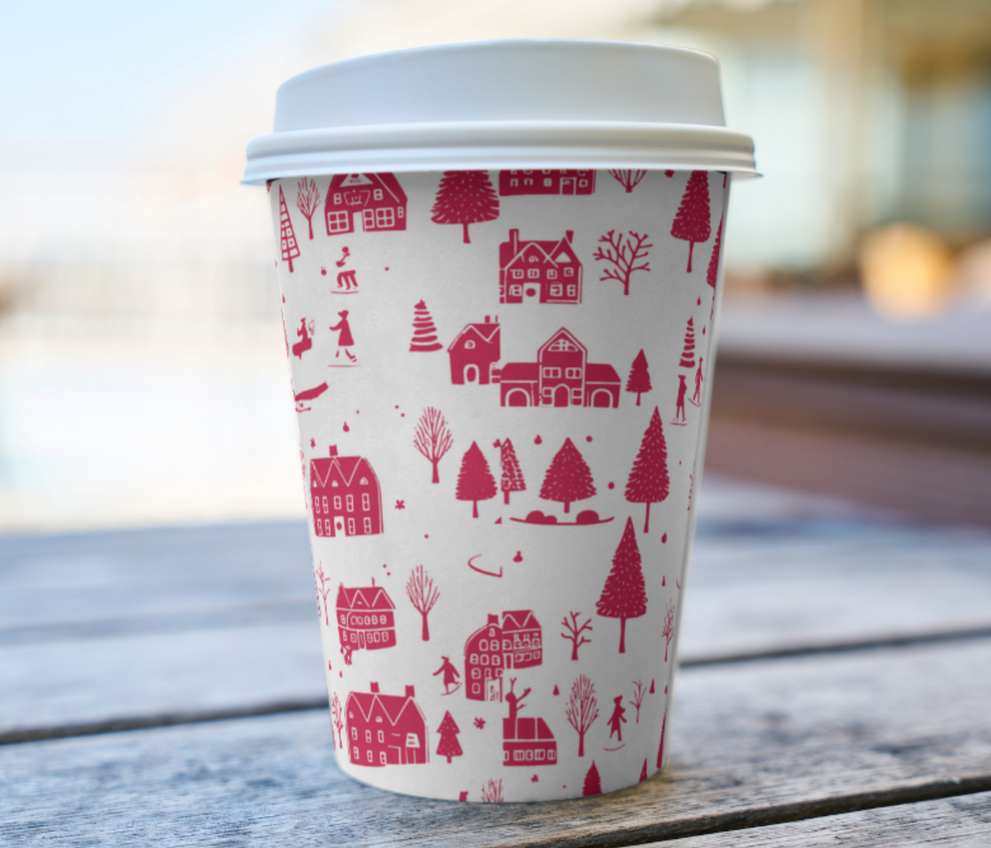Holiday Paper Hot Cups - Double Wall - 260/Bundle