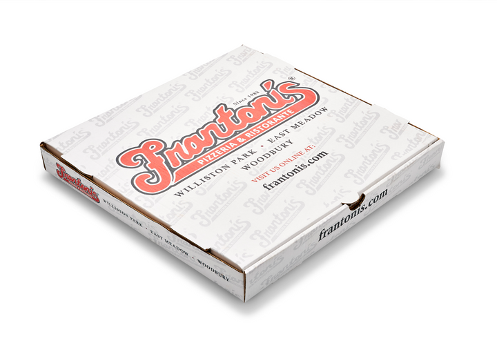 White Custom Pizza Box Side View - Avco Boxes