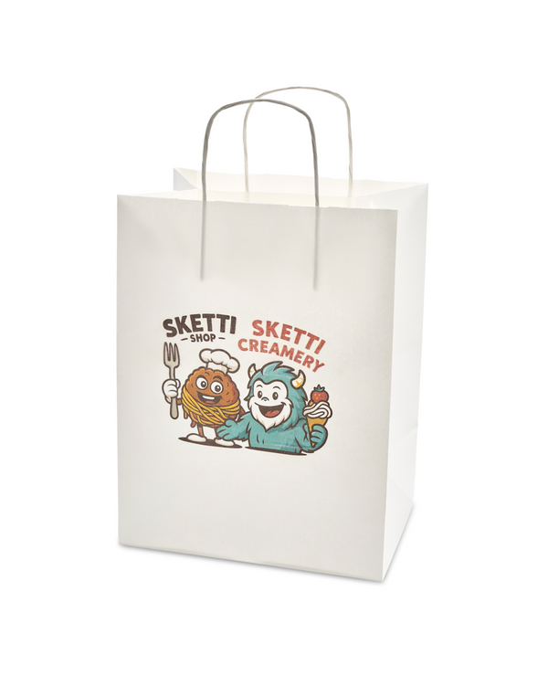 Custom Paper Handle Bag "Super" - 14 x 10 x 16"