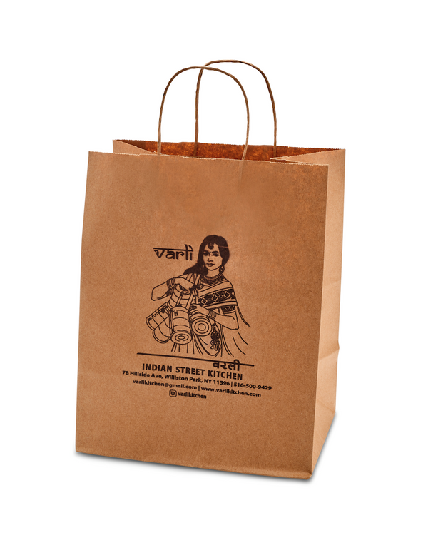 Custom Paper Handle Bag "Bistro" - 10 x 7 x 13"
