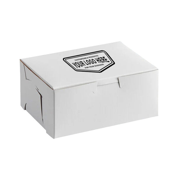 Caja de panadería personalizada 6.5" x 04" x 2.75" -100/paquete