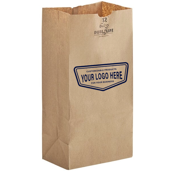 Custom Number 12 lb. Paper Bag 400/Bundle