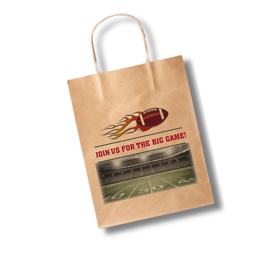 Custom Super Bowl Paper Handle Bag "Missie" - 10 x 5 x 13"