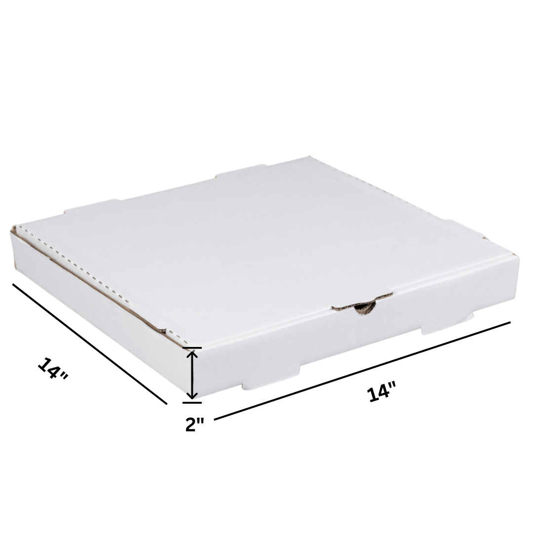 Custom Pizza Boxes - 14" x 14" x 2" - 50/Bundle