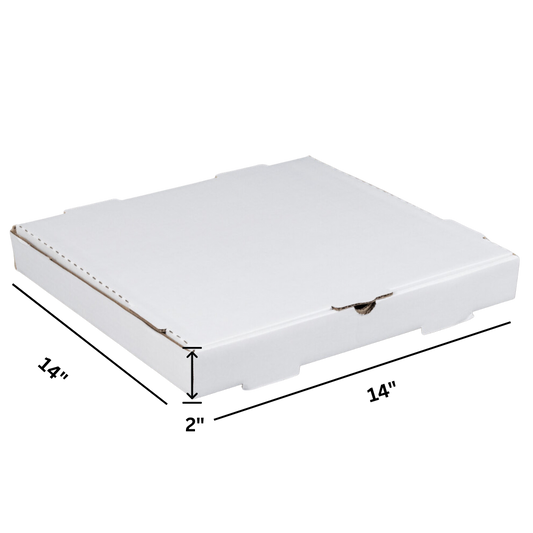 Custom Pizza Boxes - 14" x 14" x 2" - 50/Bundle