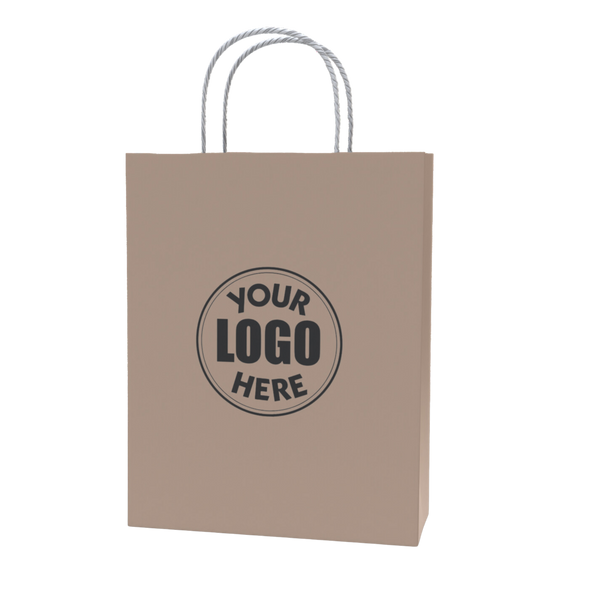 Bolsa con Asa de Papel Personalizada "Bistro" - 10 x 7 x 13"